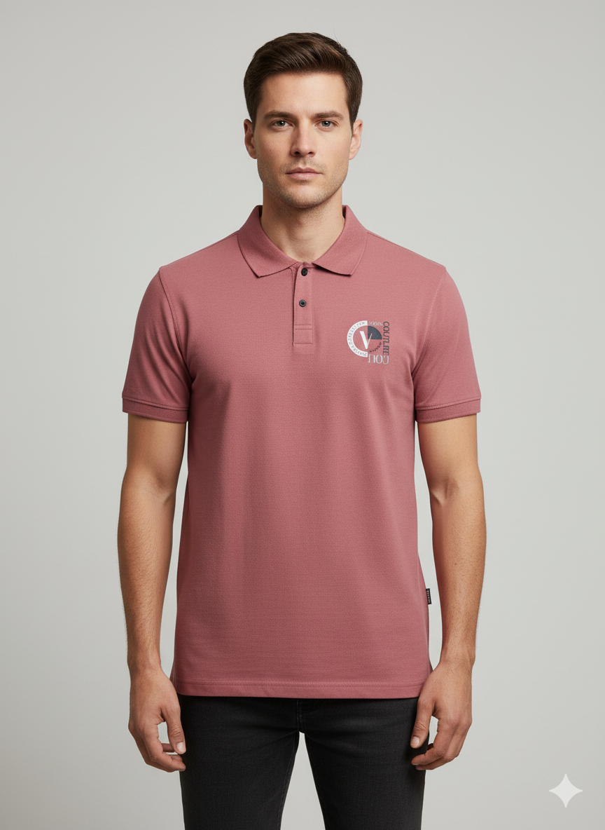 Men's collar half sleeve t-shirts with back print.